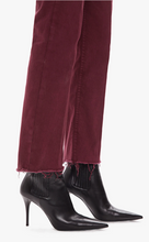 Load image into Gallery viewer, MOTHER - The Tripper Ankle Fray Denim Jeans - Burgundy
