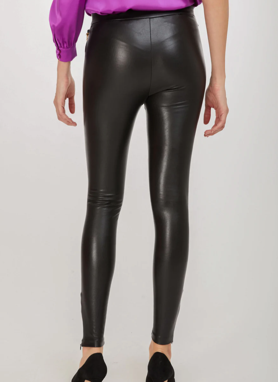 DUOWEI Thick Leggings for Women Petite Womens Faux Leather