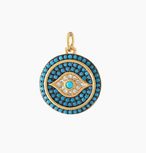 Load image into Gallery viewer, Alexa Leigh - Turquoise Eyes on You Charm Necklace
