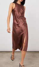 Load image into Gallery viewer, Rails - Gabriella Crinkled Satin Midi Dress - Nutmeg
