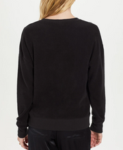 Load image into Gallery viewer, Goldie - Gold Stitch Patchwork Sweatshirt - Black
