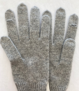White + Warren - Cashmere Texting Gloves - Grey Heather