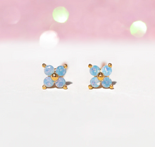 Load image into Gallery viewer, Girls Crew - Teeny Tiny Blue Blossom Stud Earrings
