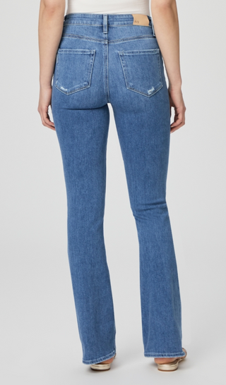 Paige - High Rise Lauren Canyon Flared Denim Jeans - Bellflower