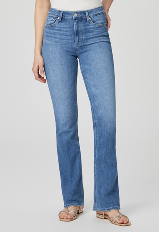 Paige - High Rise Lauren Canyon Flared Denim Jeans - Bellflower