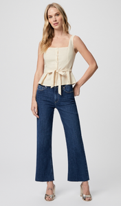 Paige - Leenah High-Rise Wide Leg Ankle Cropped Denim Jeans - Everywhere