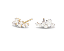 Load image into Gallery viewer, Adina Reyter - Scattered Diamond Post Earrings - 14KY
