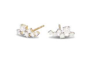 Adina Reyter - Scattered Diamond Post Earrings - 14KY
