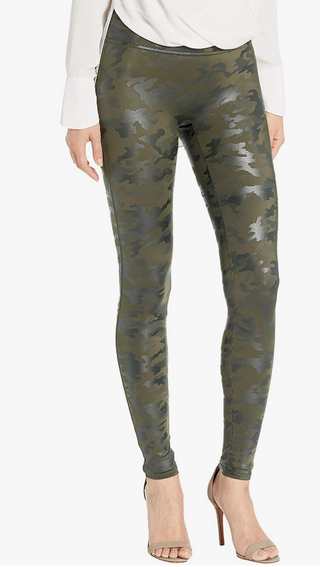 Spanx - Faux Leather Camo Leggings - Matte Green Camo